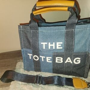 Denim Tote Bag Inspired with Crossbody Strap